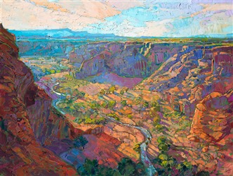 Dawn and Canyon de Chelly modern impressionist oil painting