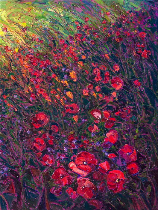 Field of Blooms - Contemporary Impressionism Landscape 