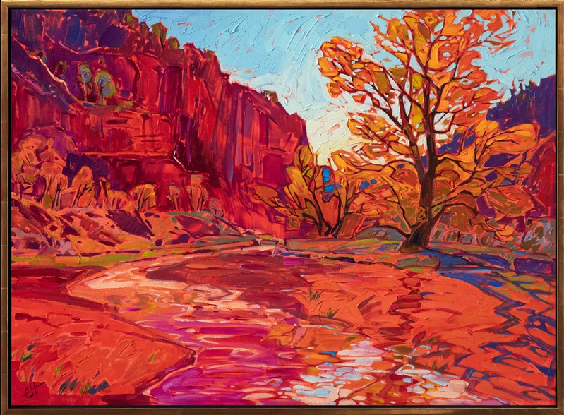 Hop Valley Wash - Contemporary Impressionism Paintings by Erin Hanson