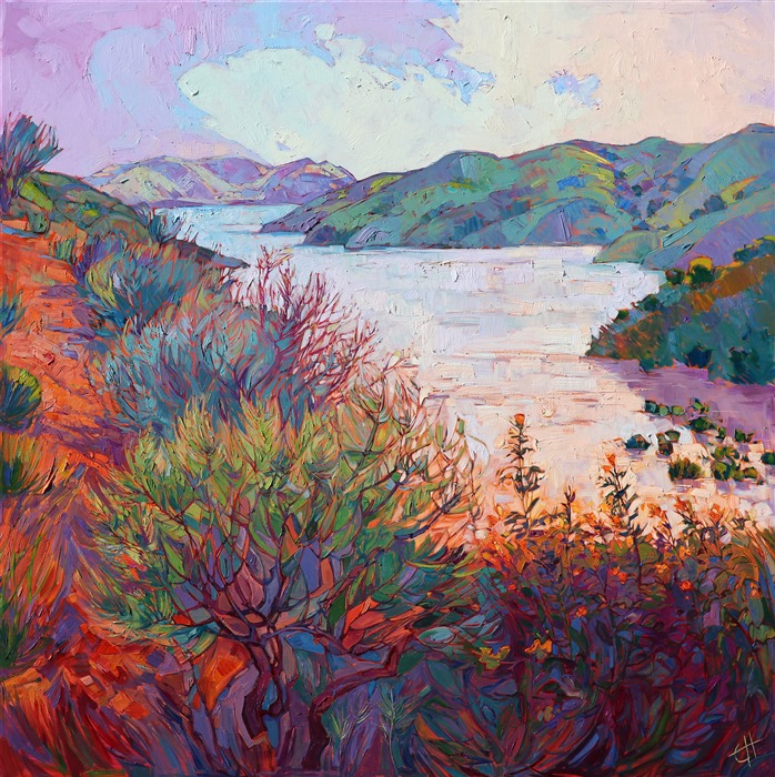 Lights on Whale Rock - Erin Hanson Contemporary Impressionism Art