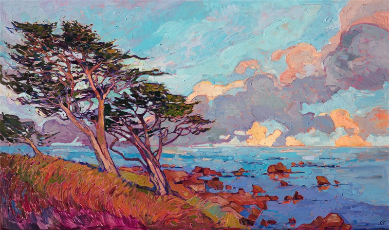 Monterey Pines - Contemporary Impressionism Landscape 