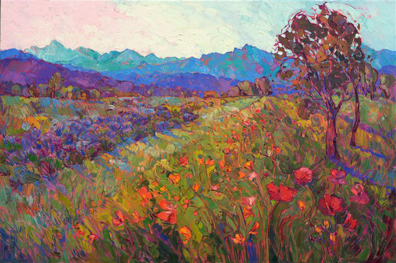 Northwest Poppies - Modern Impressionism | Contemporary Landscape Oil ...