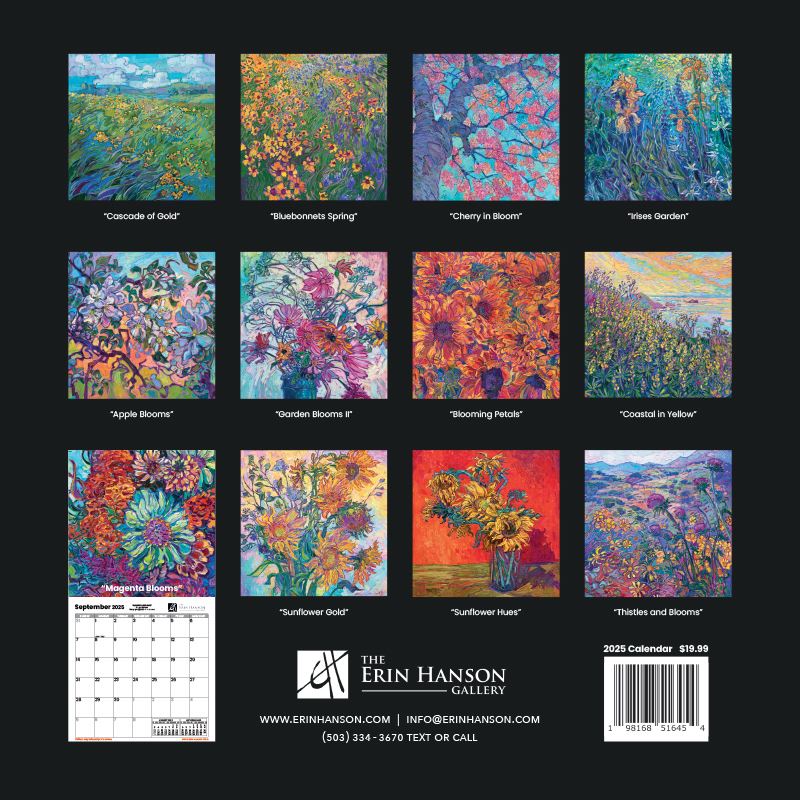 2025 Wall Calendar Blooms and Wildflowers