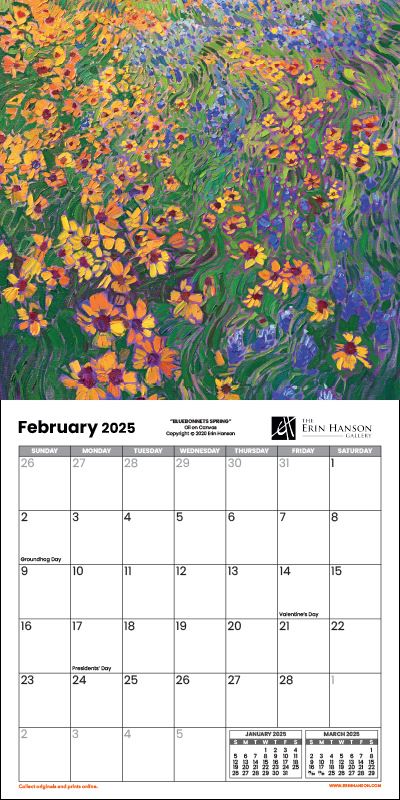 2025 Wall Calendar - Blooms and Wildflowers Image 3