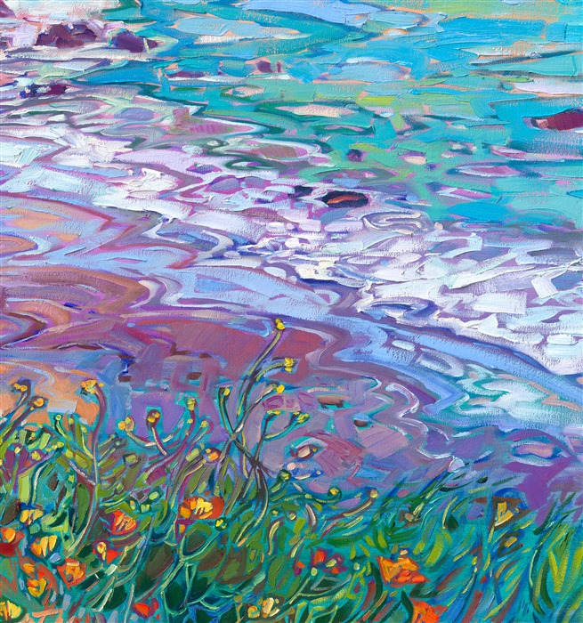 River Rocks - Contemporary Impressionism Paintings by Erin Hanson