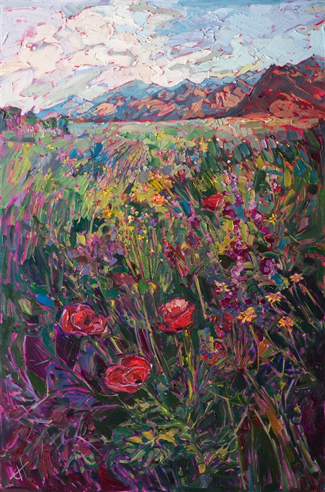 Flower Field - Contemporary Impressionism Paintings by Erin Hanson