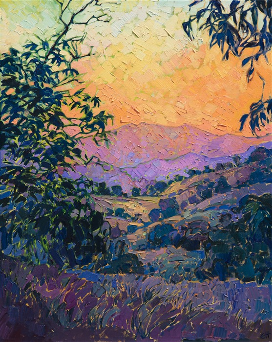 Mountain Glow - Contemporary Impressionism Paintings by Erin Hanson
