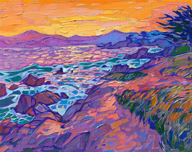 Coastal Dusk Contemporary Impressionism Paintings By Erin, 51% OFF
