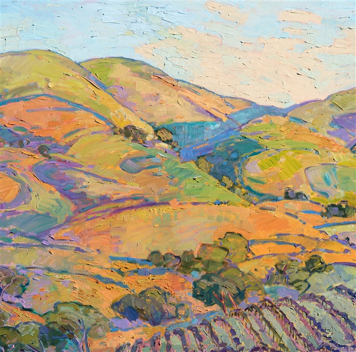 Winter Vineyards - Contemporary Impressionism Paintings by Erin Hanson